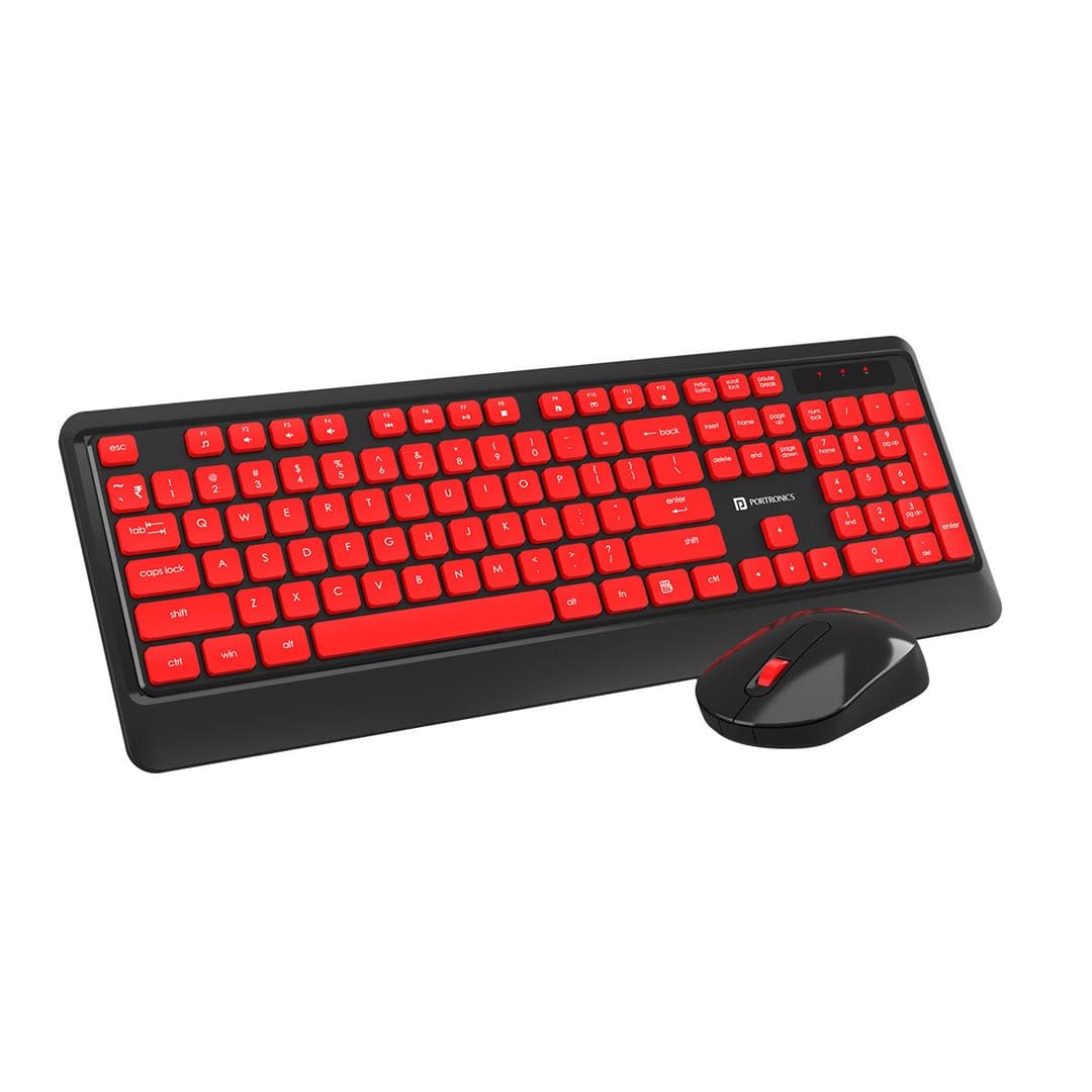 Vibrant Red & Black Bluetooth Keyboard for Seamless Connectivity